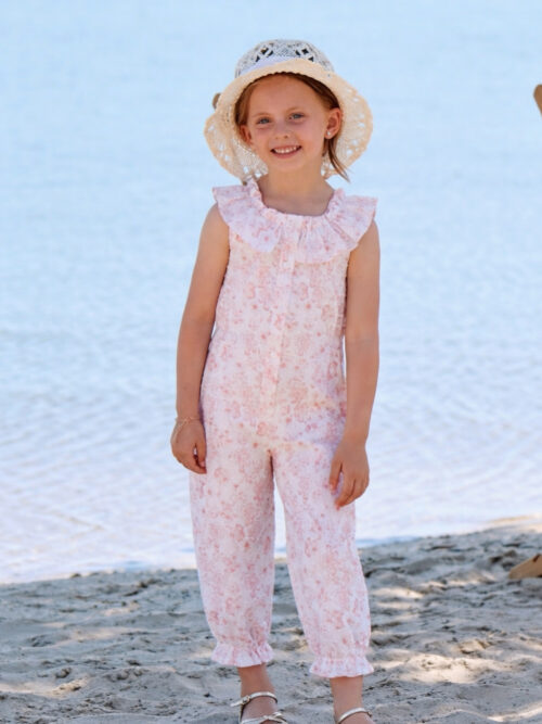 Floral pink jumpsuit