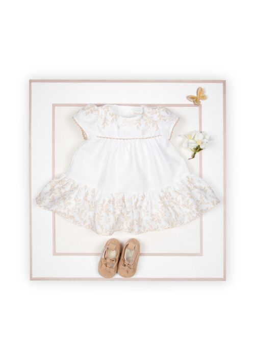 Patachou Dress toile de jouy beige