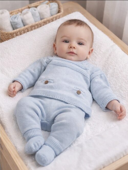 Mac Ilusion 2 piece set knit blue