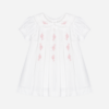 Patachou Baby girl dress and cardigan ecru sweet pink