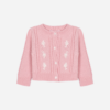 Patachou Baby girl dress and cardigan ecru sweet pink