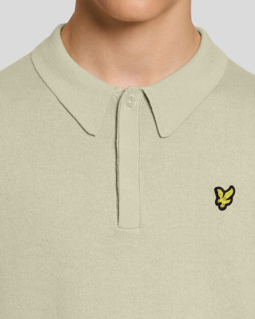 Lyle & Scott - Knitted polo shirt wheat
