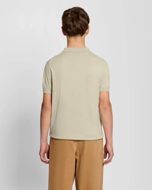 Lyle & Scott - Knitted polo shirt wheat