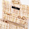 Prinsessefin tweed peach/gold bag