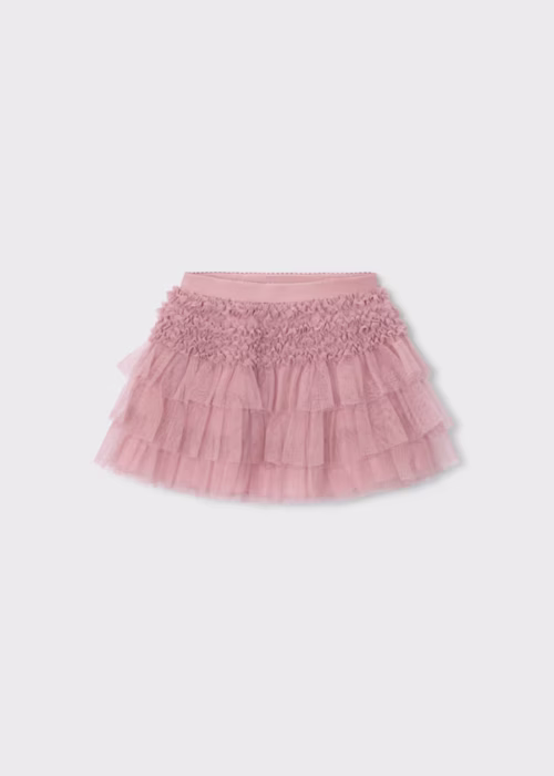 Mayoral tulle ruffle rok Quartz