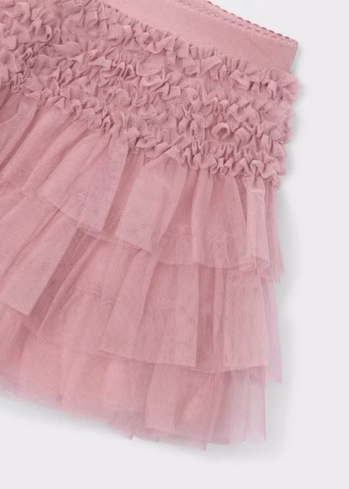 Mayoral tulle ruffle rok Quartz