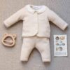 Tartine et Chocolat - Beige gemêleerde katoenen set