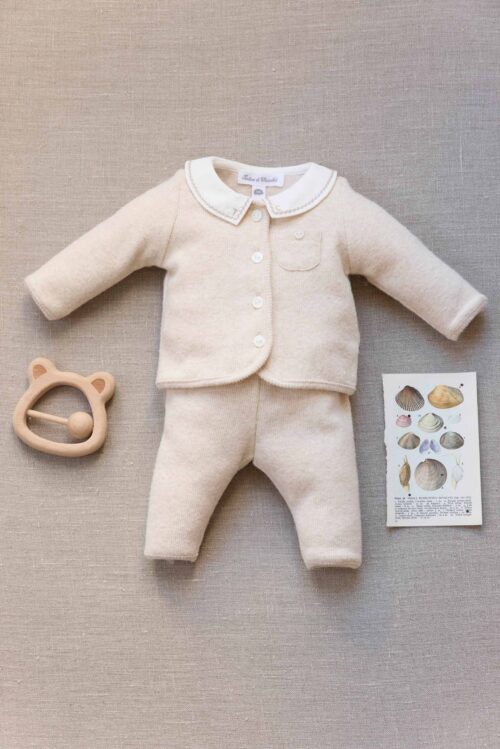 Tartine et Chocolat - Beige gemêleerde katoenen set