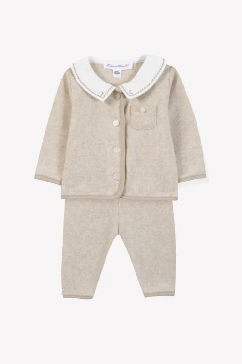 Tartine et Chocolat - Beige gemêleerde katoenen set