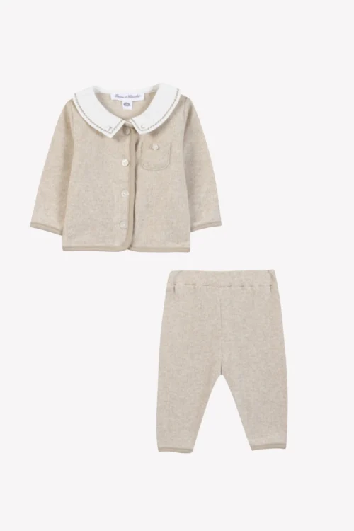 Tartine et Chocolat - Beige gemêleerde katoenen set