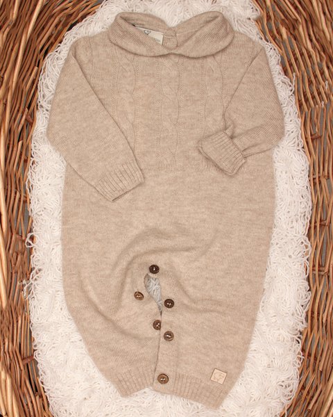 Maglifici - kabelgebreid babypakje beige